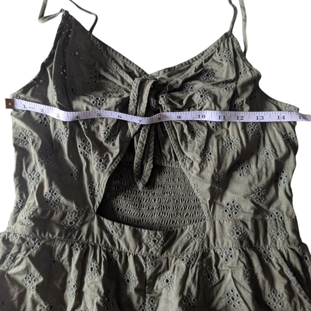 Aerie Eyelet Romper, Green. Size M. - Picture 8 of 9